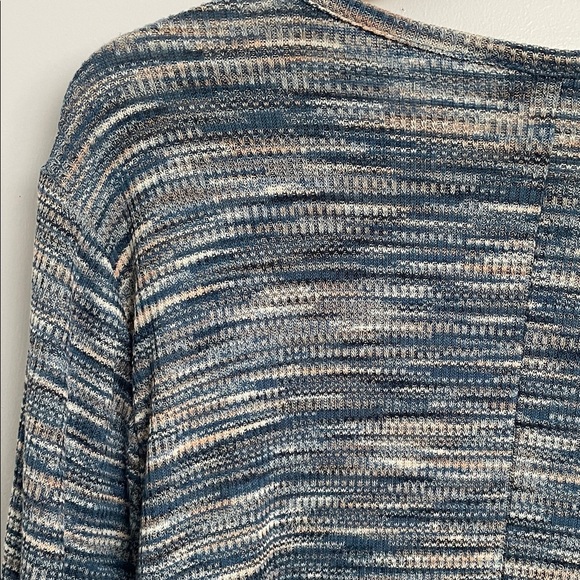 Lane Bryant Blue Striped Long Sleeve Top size 26 - Picture 7 of 7